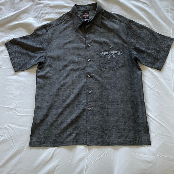 Harley Davidson Button Down Short Sleeve Shirt - Picture 3 of 14